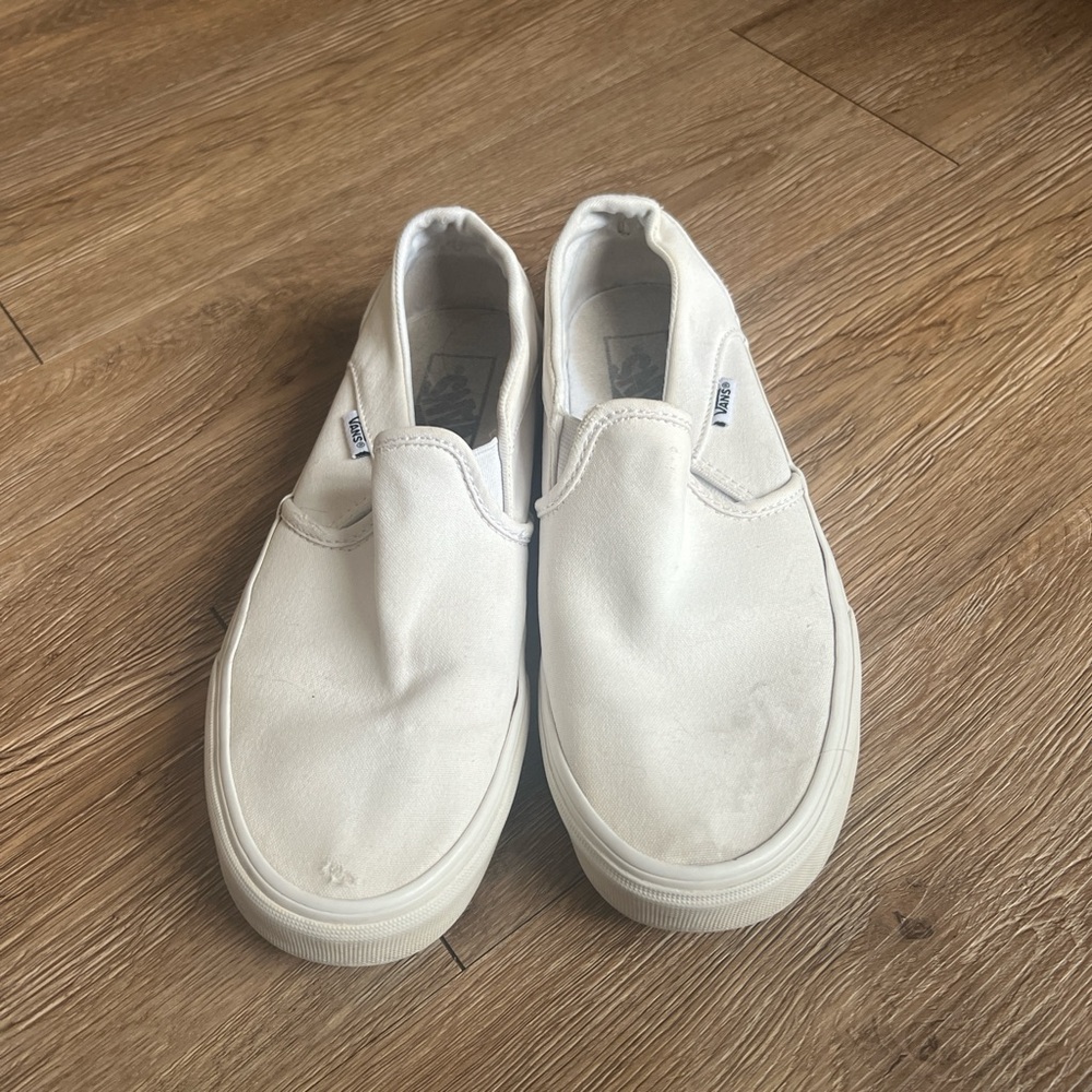 White Slip-On Sneakers